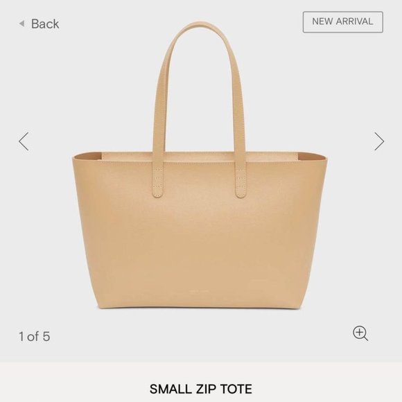 MANSUR GAVRIEL Small Zip Blush Saffiano Leather Tote - Picture 10 of 10